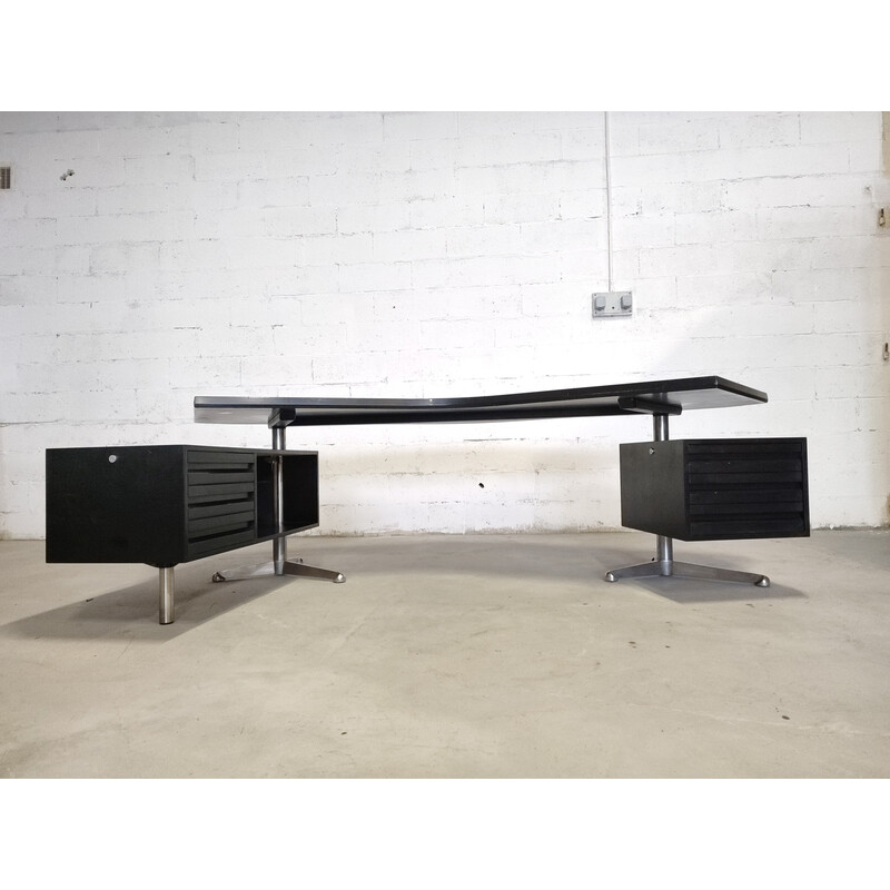 Vintage boomerang desk by Osvaldo Borsani for Tecno