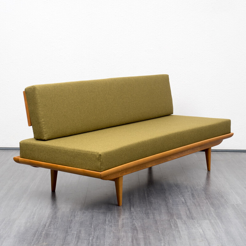 Green anise bench ashwood new upholstery - 1960s