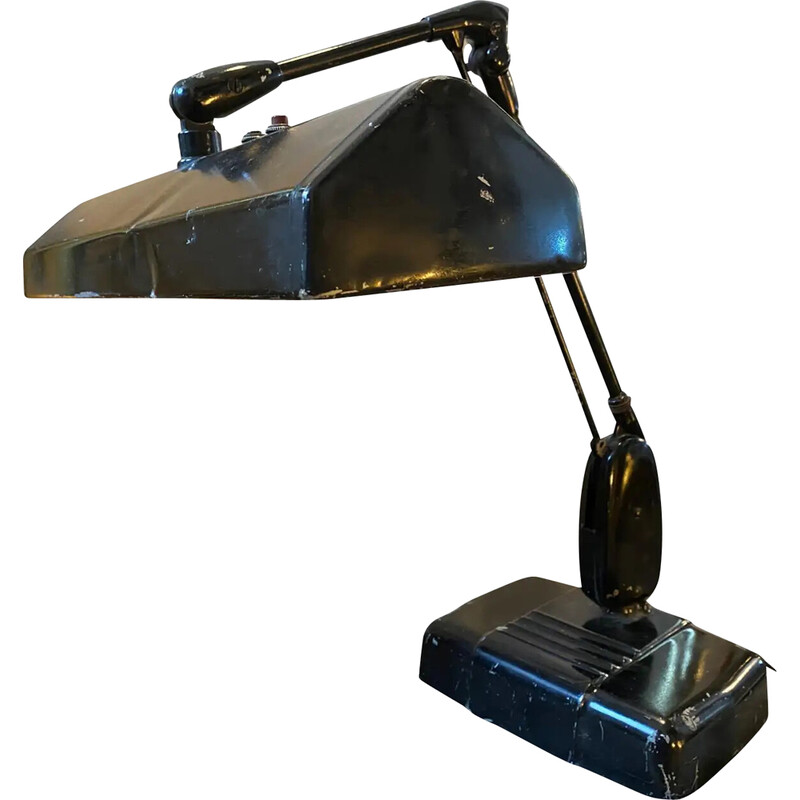 Vintage industrial American table lamp by Dazor, 1950s