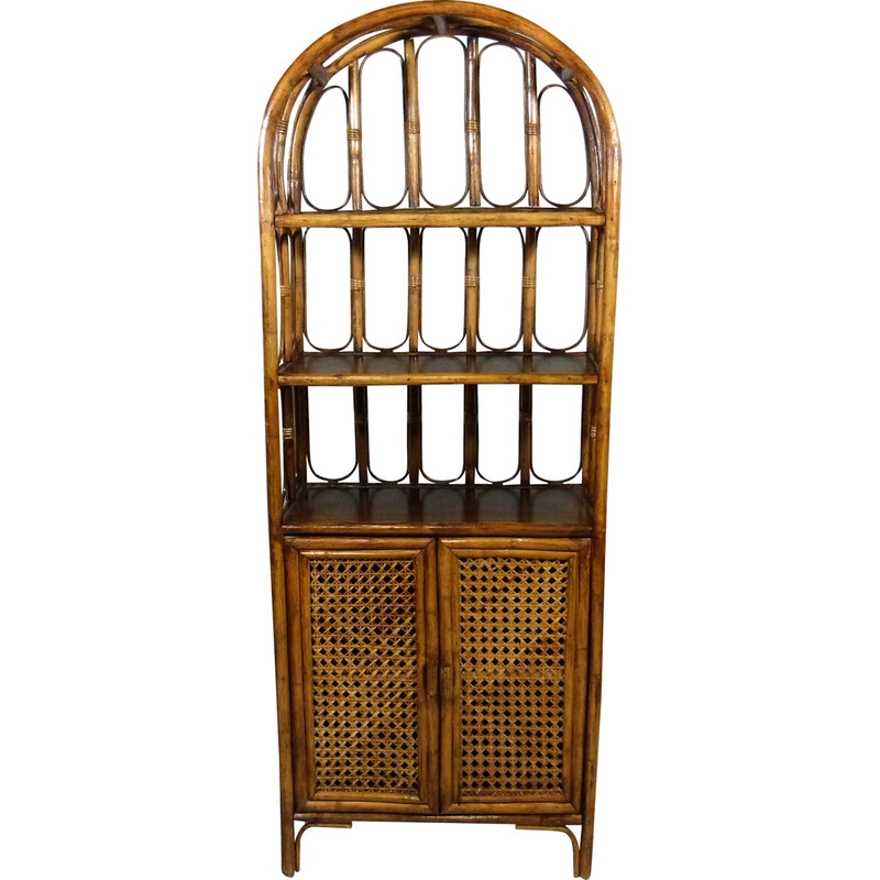 Vintage-Rattan-Regal, 1970er Jahre