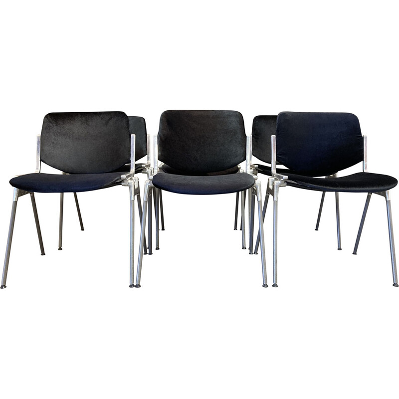 Set van 6 vintage stoelen van Giancarlo Piretti voor Castelli, 1960