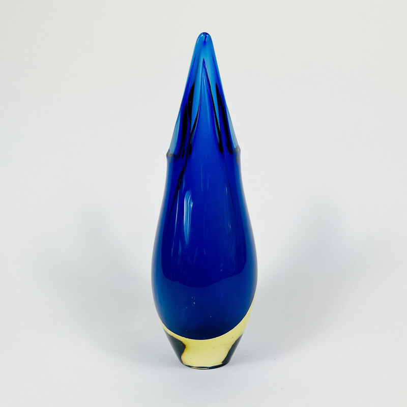 Vase aus Muranoglas von Flavio Poli für Seguso, Italien 1960