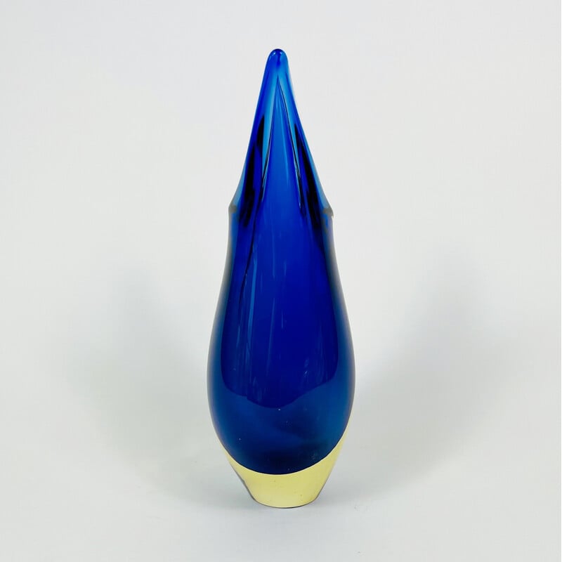 Vintage Murano glass vase by Flavio Poli for Seguso, Italy 1960