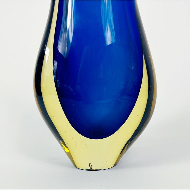 Vintage Murano glass vase by Flavio Poli for Seguso, Italy 1960