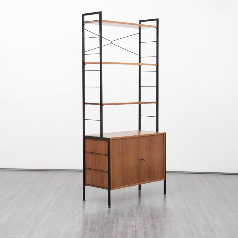 shelf, free-standing, walnut - 1960s