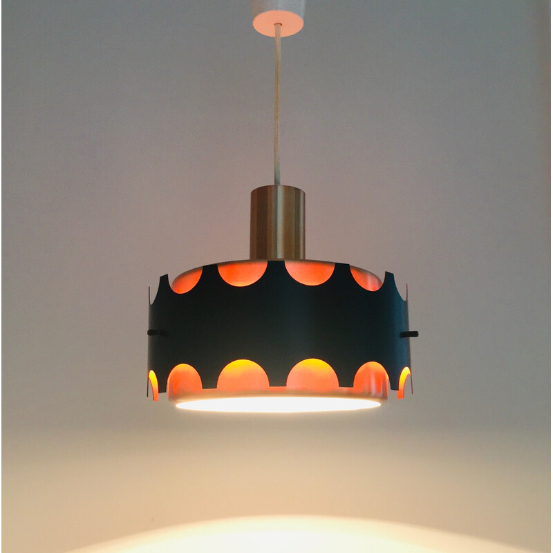 Vintage hanglamp van Veb Metalldrücker Halle , Duitsland 1960