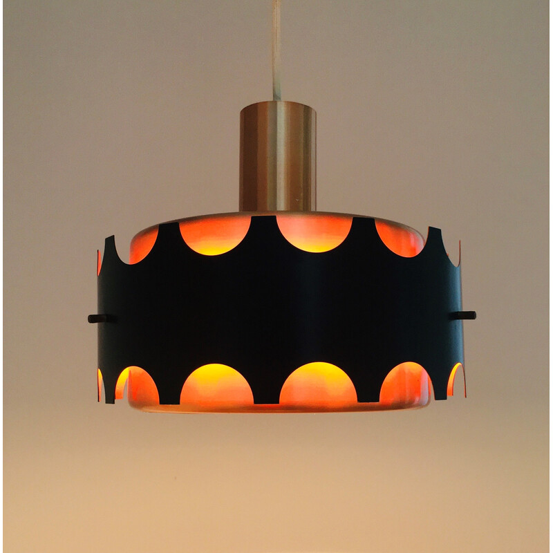 Vintage pendant lamp by Veb Metalldrücker Halle , Germany 1960s