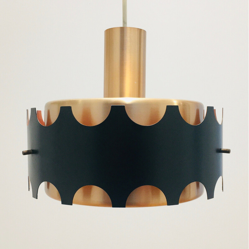 Vintage pendant lamp by Veb Metalldrücker Halle , Germany 1960s