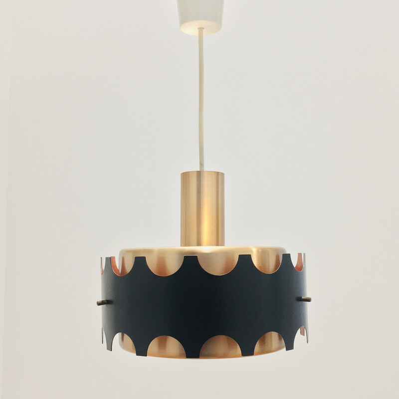 Vintage pendant lamp by Veb Metalldrücker Halle , Germany 1960s