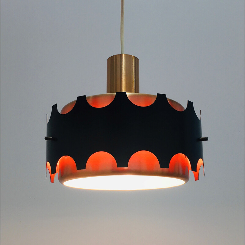 Vintage pendant lamp by Veb Metalldrücker Halle , Germany 1960s