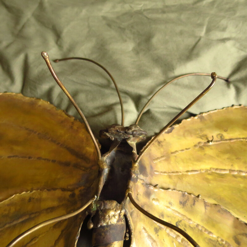 Borboleta de latão decorativa de latão, 1970