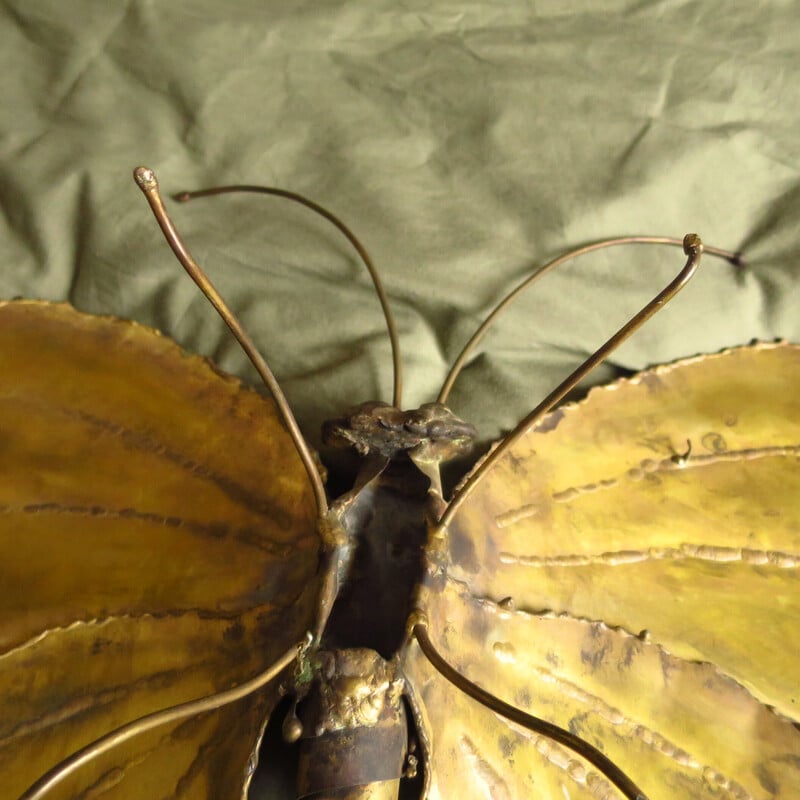 Vintage brass decorative butterfly, 1970s