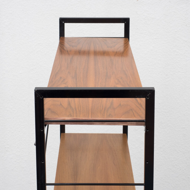 shelf, free-standing, walnut - 1960s