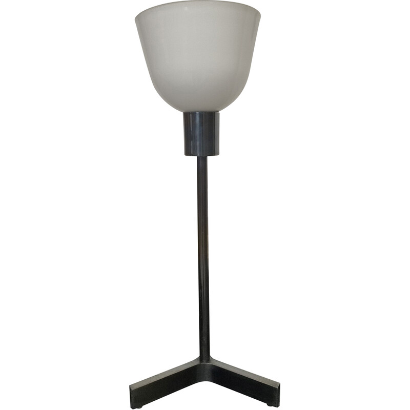 Vintage opaline lamp by Roger Fatus for Diderot