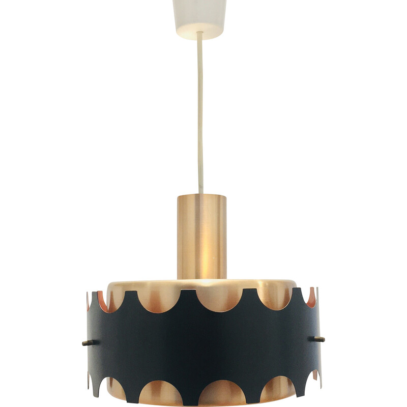 Vintage pendant lamp by Veb Metalldrücker Halle , Germany 1960s