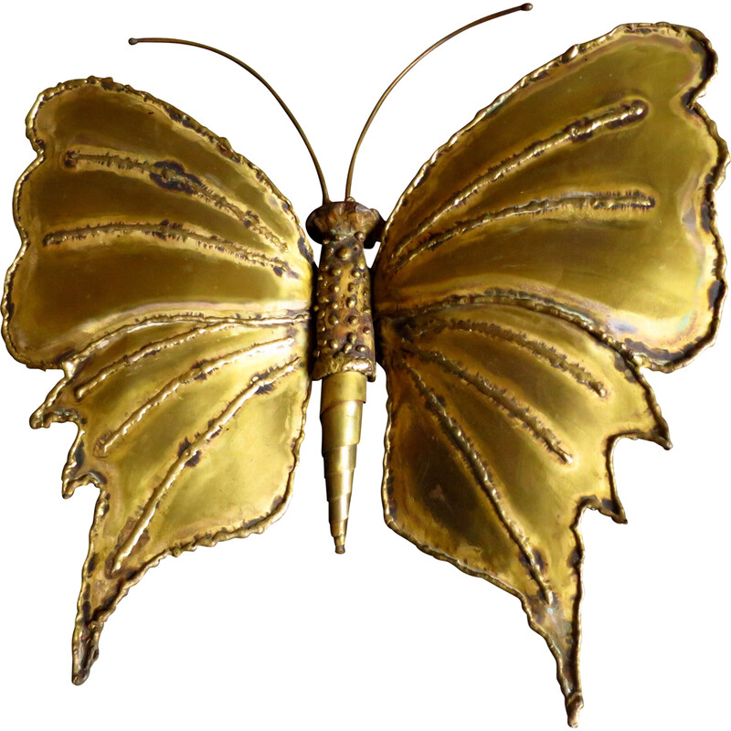 Dekorativer Vintage-Schmetterling aus Messing, 1970