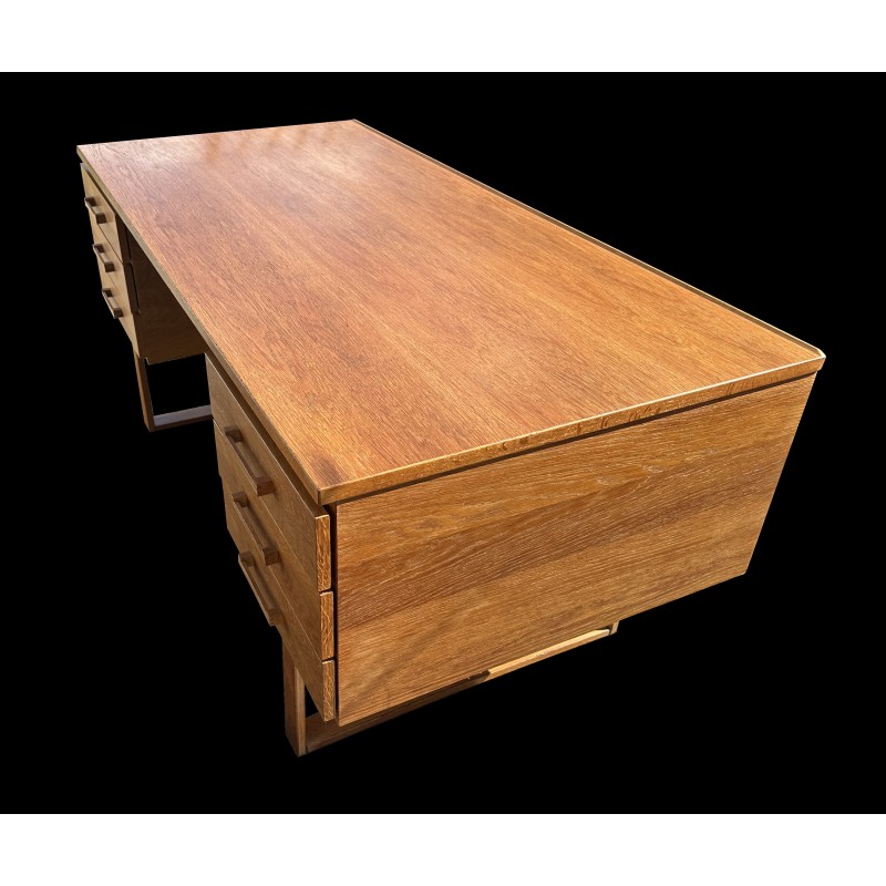 Vintage oakwood desk by Henning Jensen and Torben Valeur