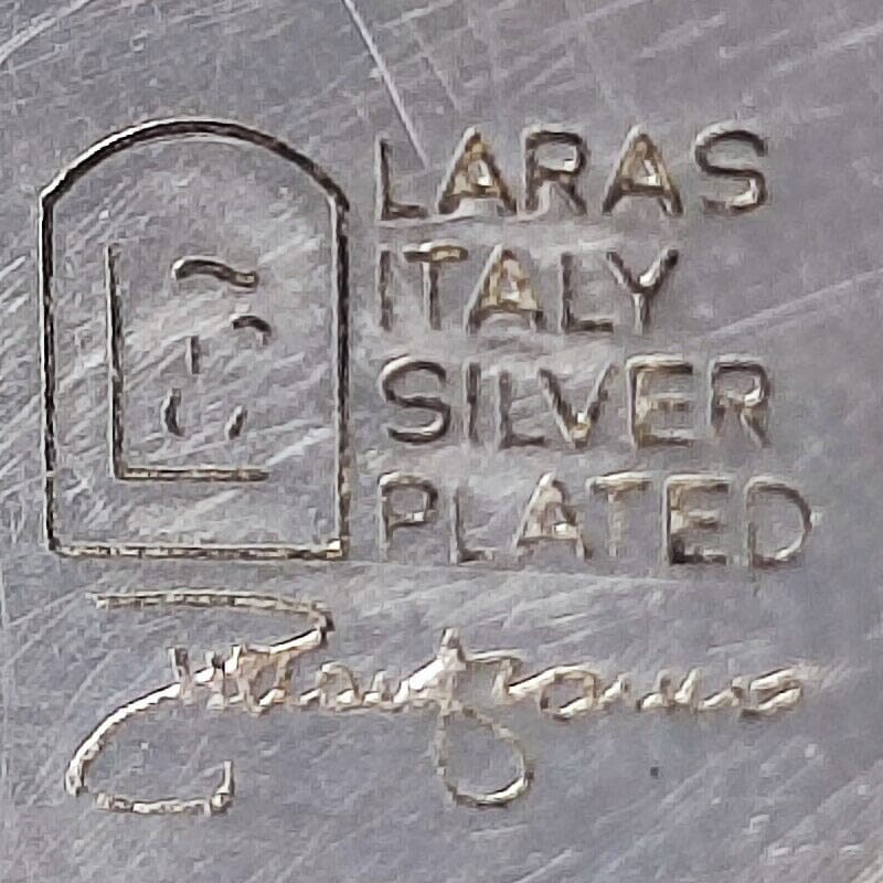 Shaker da cocktail vintage in argento placcato di Laras, Italia 1960