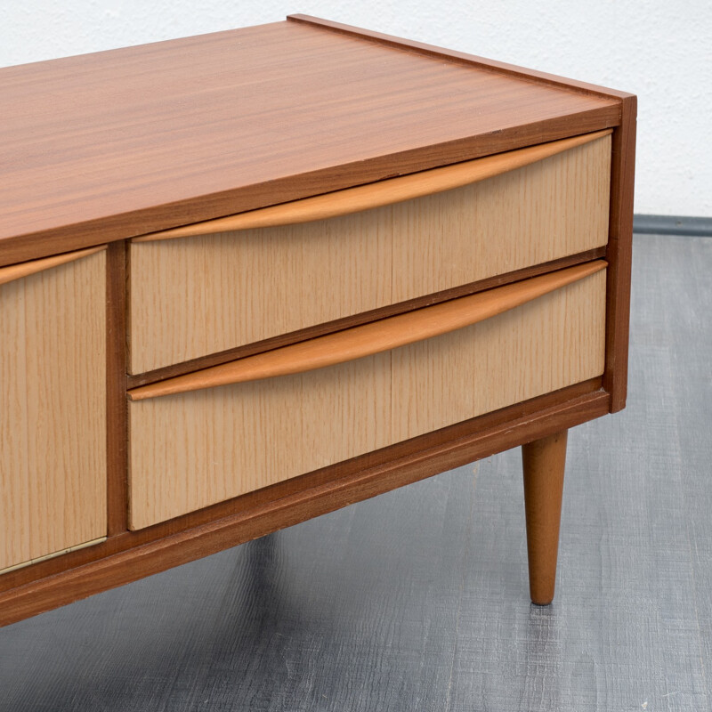 Bicoloured chest of drawers in teak - 1960s