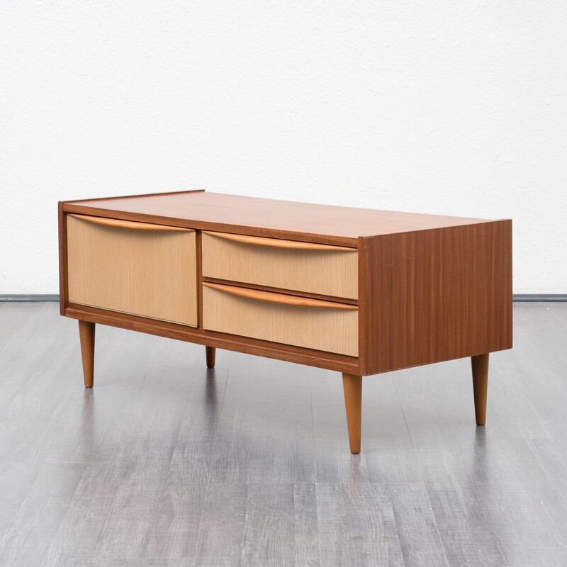 Bicoloured chest of drawers in teak - 1960s