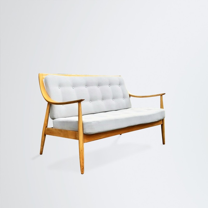 Vintage 2-seater sofa by Peter Hvidt and Orla Mølgaard-Nielsen for France and Daverkosen, Denmark 1950s