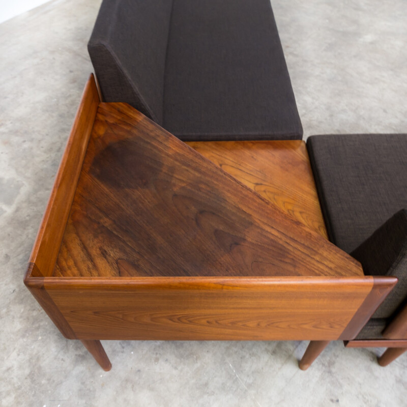 Sofa set corner table by Edvard & Tove Kindt Larsen for Gustav Bahus - 1960s