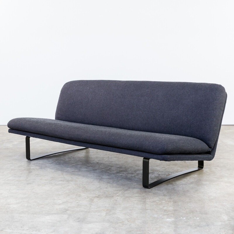 683 grey woolen by Kho Liang Ie sofa for Artifort - 1960s