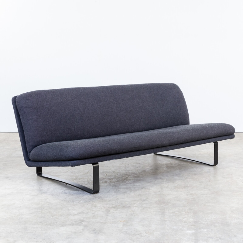 683 grey woolen by Kho Liang Ie sofa for Artifort - 1960s