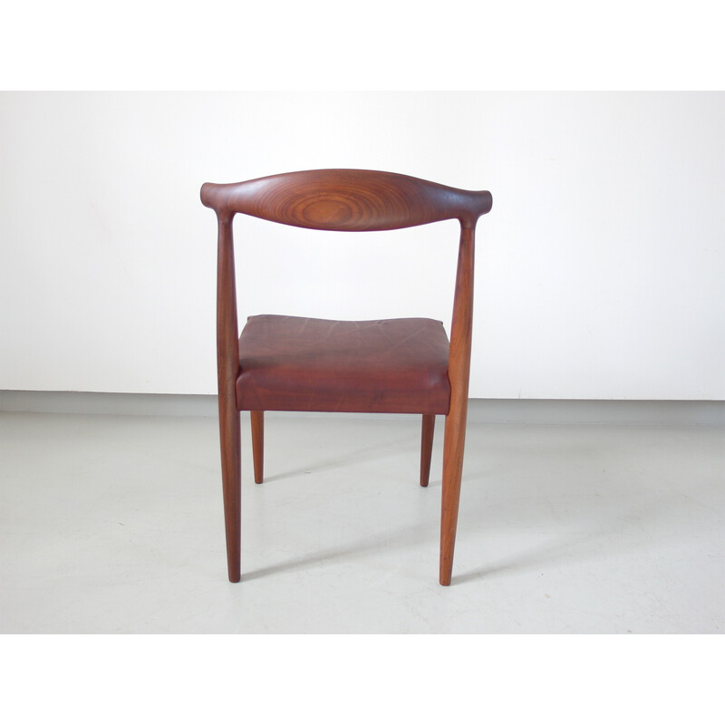 Set van 4 vintage sculpturale eetkamerstoelen van Vamo Sønderborg, Denemarken 1960