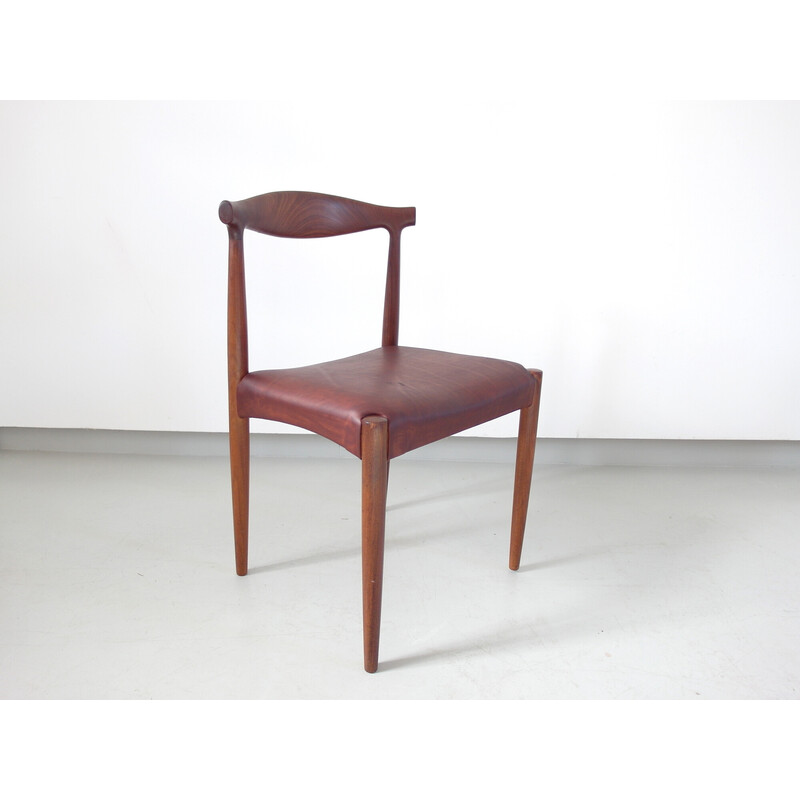 Set of 4 vintage sculptural dining chairs by Vamo Sønderborg, Denmark 1960