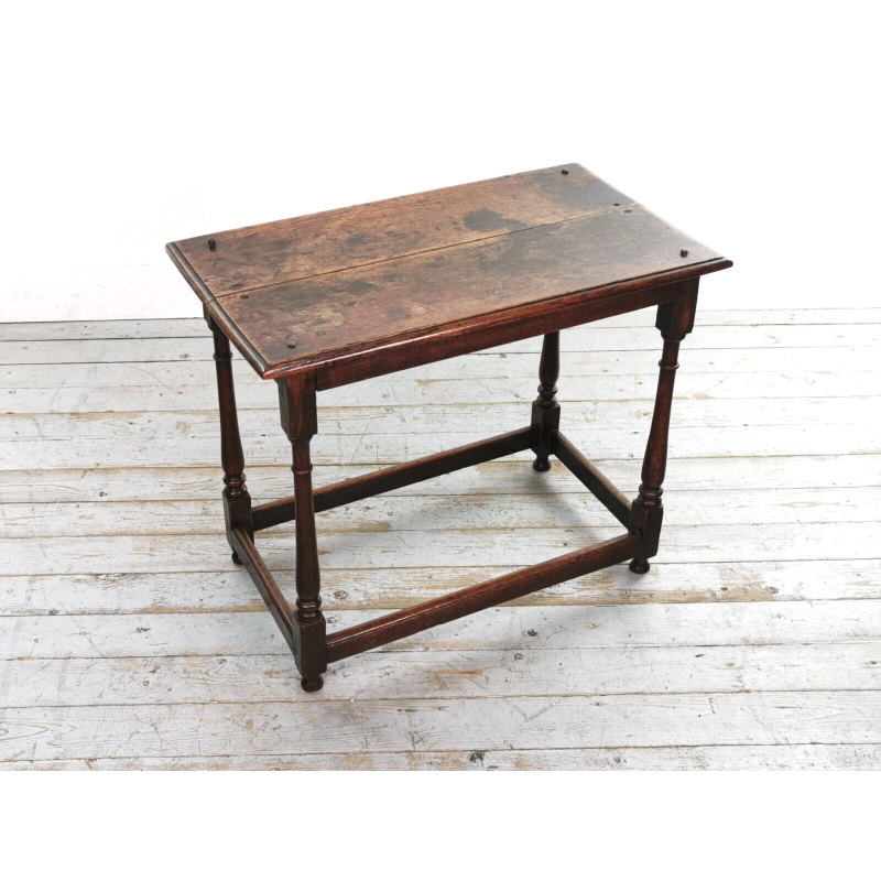 Vintage oakwood side table