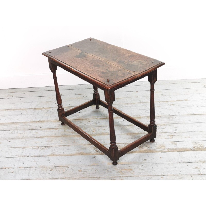 Vintage oakwood side table