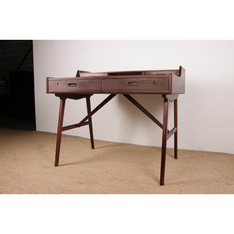 Vintage Danish rosewood desk model 56 by Arne Wahl Iversen for Vinde Mobelfabrik, 1960