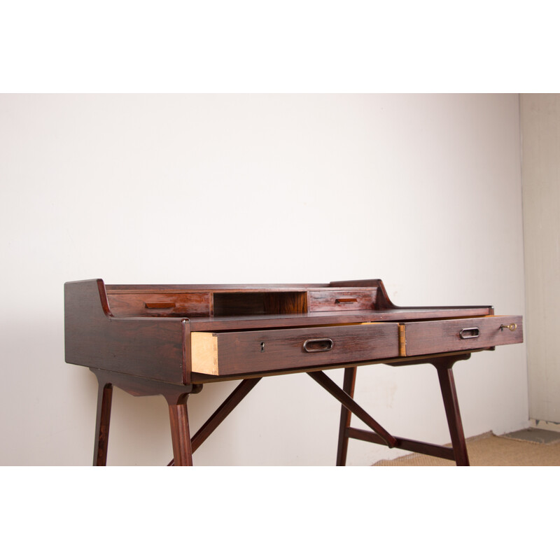 Vintage Danish rosewood desk model 56 by Arne Wahl Iversen for Vinde Mobelfabrik, 1960