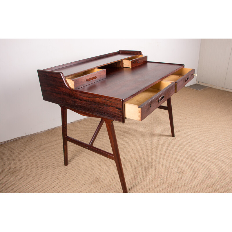 Vintage Danish rosewood desk model 56 by Arne Wahl Iversen for Vinde Mobelfabrik, 1960