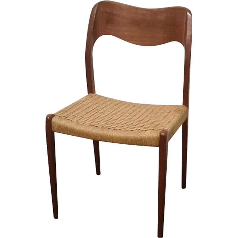 Vintage dining chair model 71 by Miels moller, Denmark