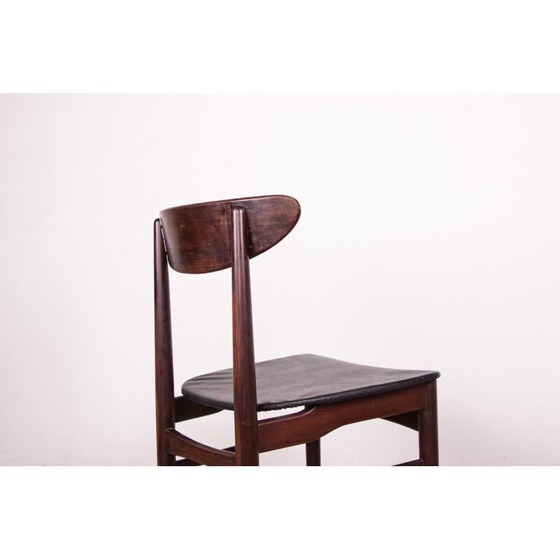 Set van 6 vintage Deense rozenhout en skai stoelen van Dyrlund, 1960