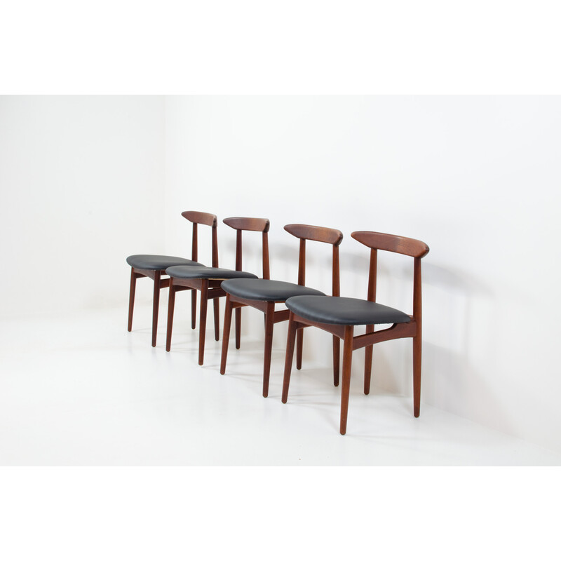 Set of 4 vintage dining chairs by Kurt Østervig, Denmark 1960