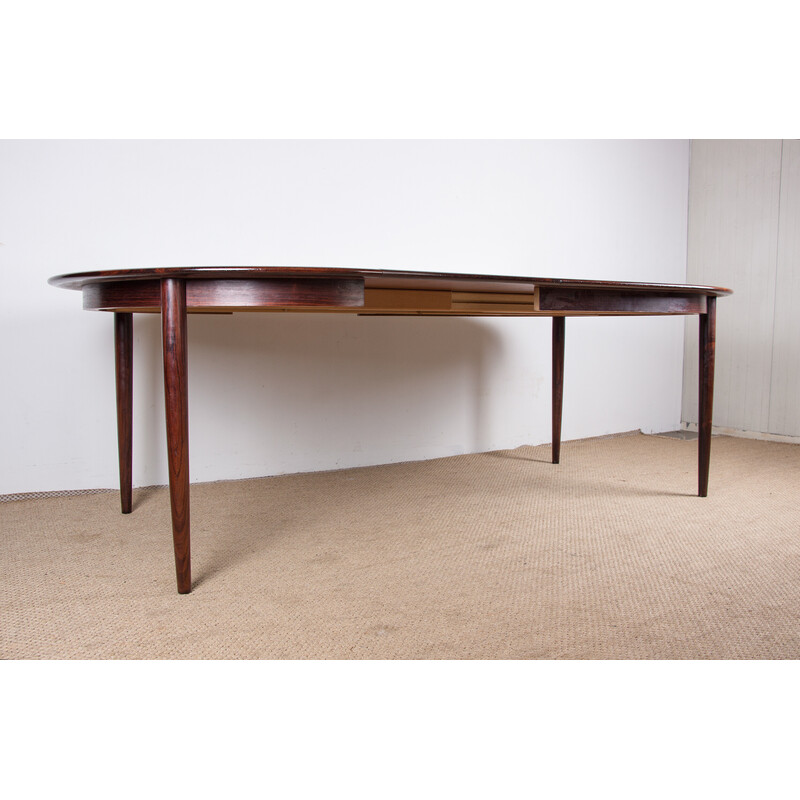 Table vintage en palissandre de rio modèle 55 par Arne Vodder pour Sibast, Danemark 1958