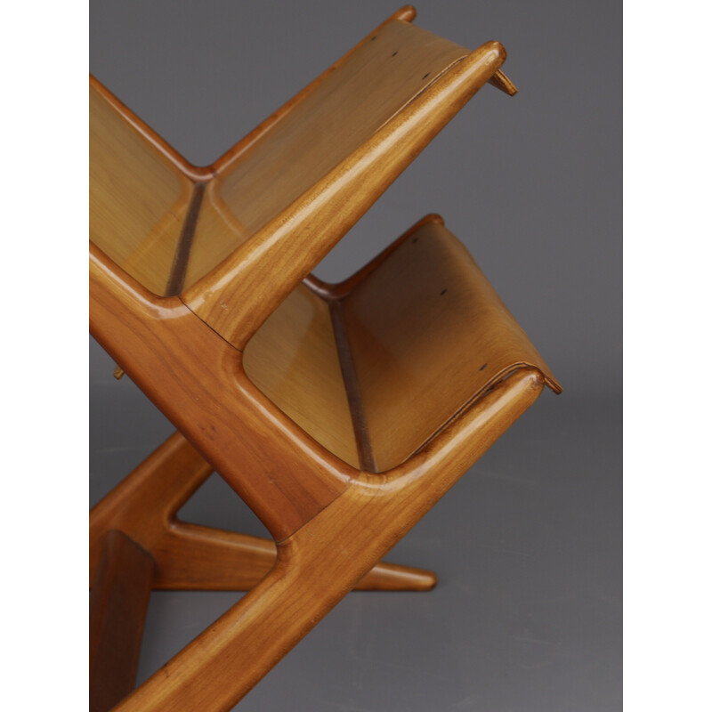 Italian mid-century sculptural magazine rack, 1950s