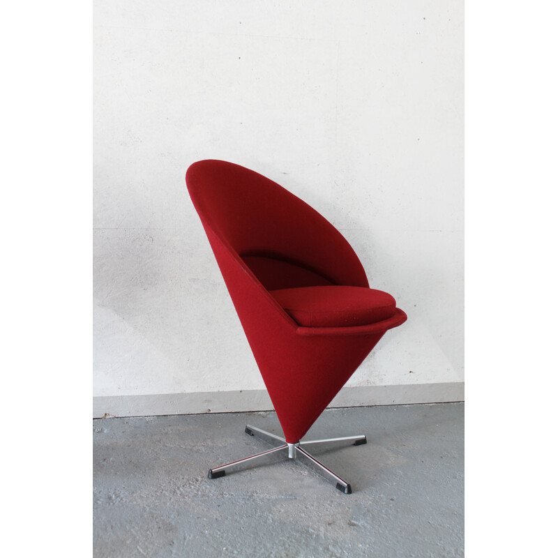 Par de cadeiras de cone vintage por Verner Panton para Plus Linje, Dinamarca