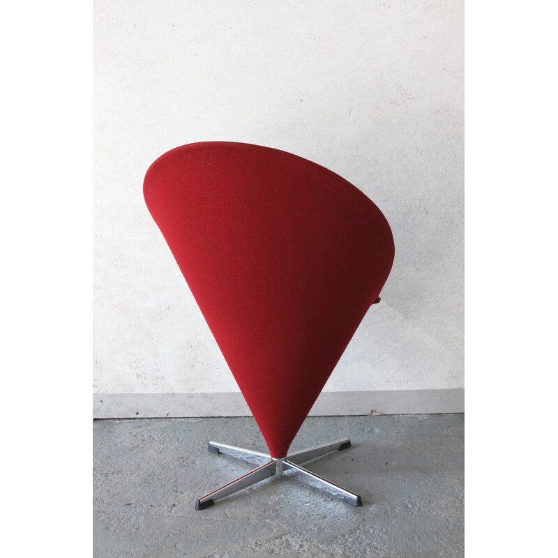 Coppia di sedie vintage Cone di Verner Panton per Plus Linje, Danimarca