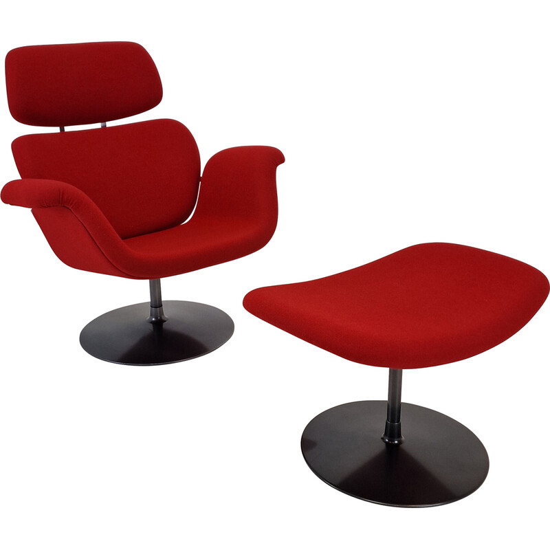 Vintage tulip armchair and ottoman by Pierre Paulin for Artifort, 1965