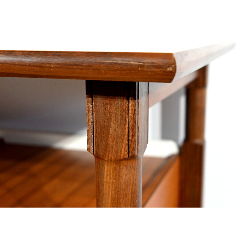 Vintage mahogany and teak desk, 1960