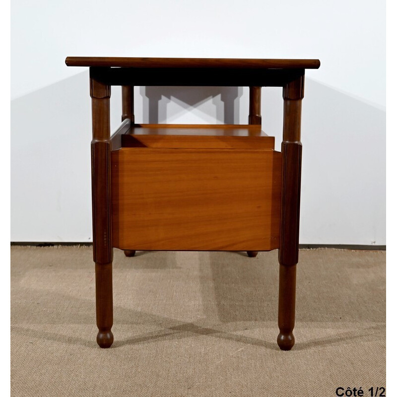 Vintage mahogany and teak desk, 1960