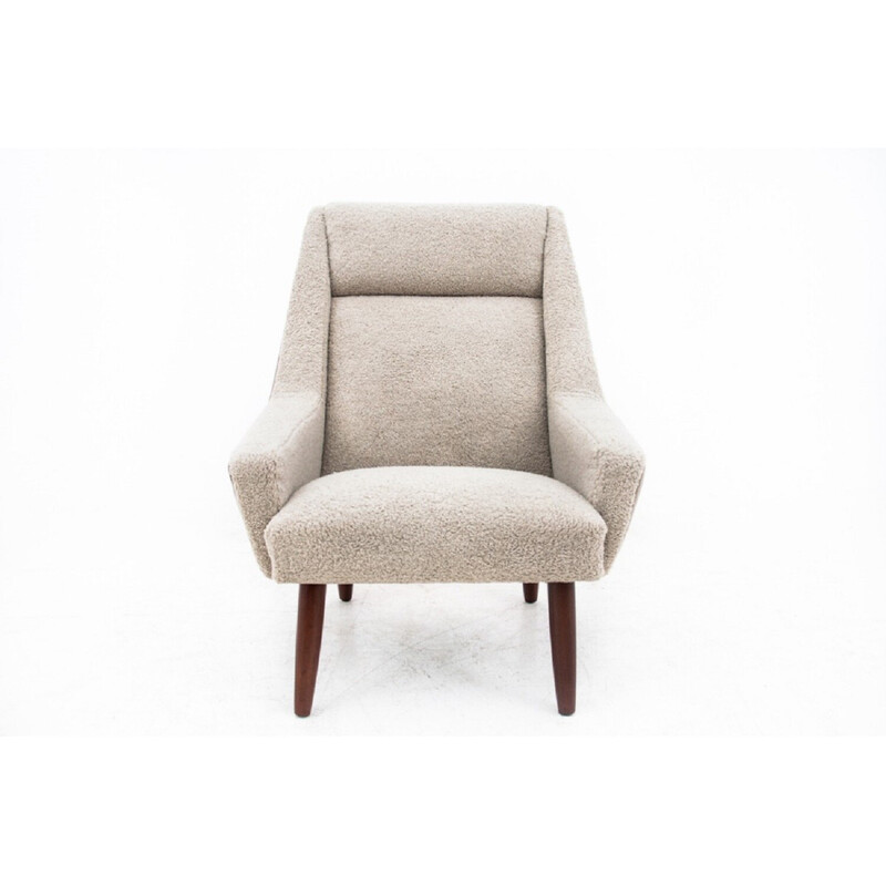 Fauteuil vintage en boucle, Danemark 1960