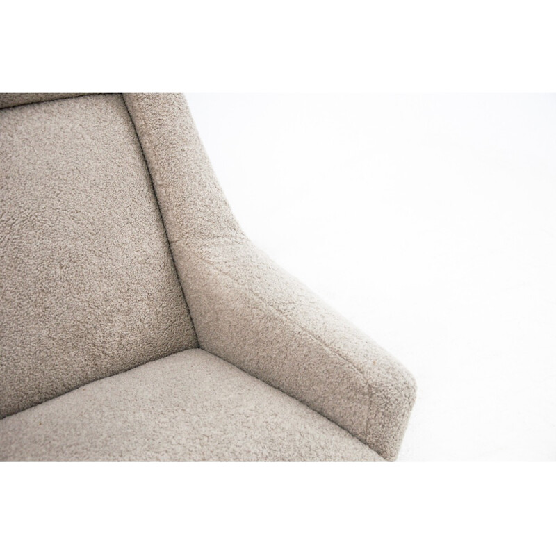 Sillón boucle vintage, Dinamarca 1960