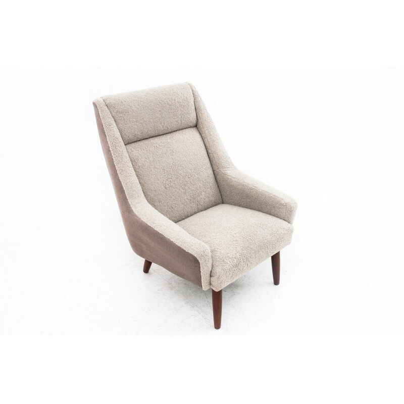 Fauteuil vintage en boucle, Danemark 1960