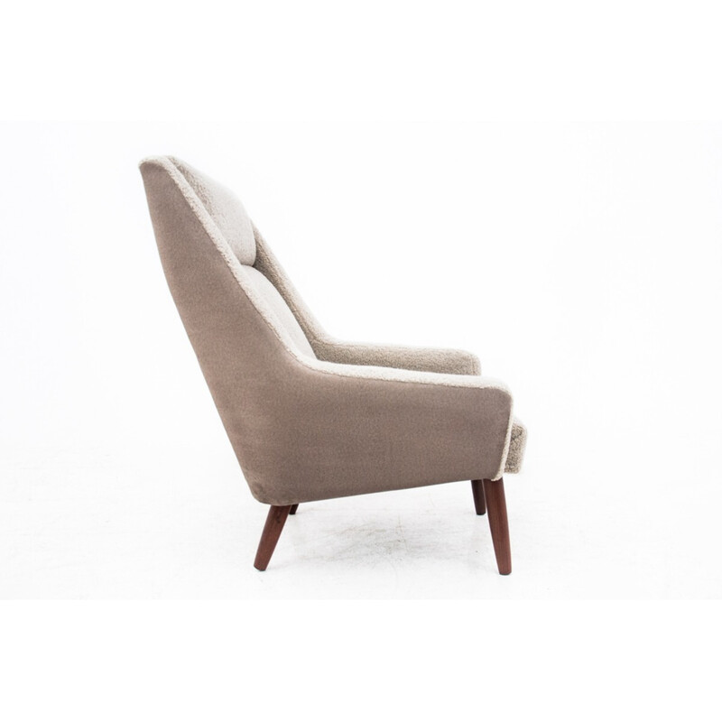 Sillón boucle vintage, Dinamarca 1960