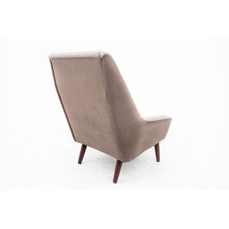 Fauteuil vintage en boucle, Danemark 1960